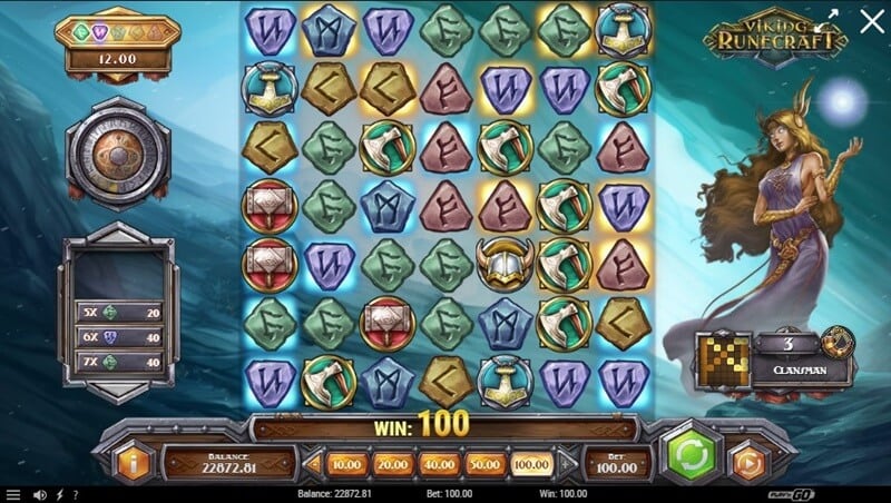 Viking Runecraft Slot Grid Layout and Symbols