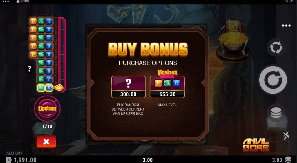 Anvil and Ore slot upsizer buy bonus