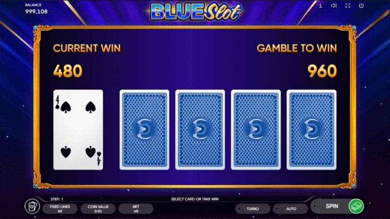 Blue Slot Gamble Feature