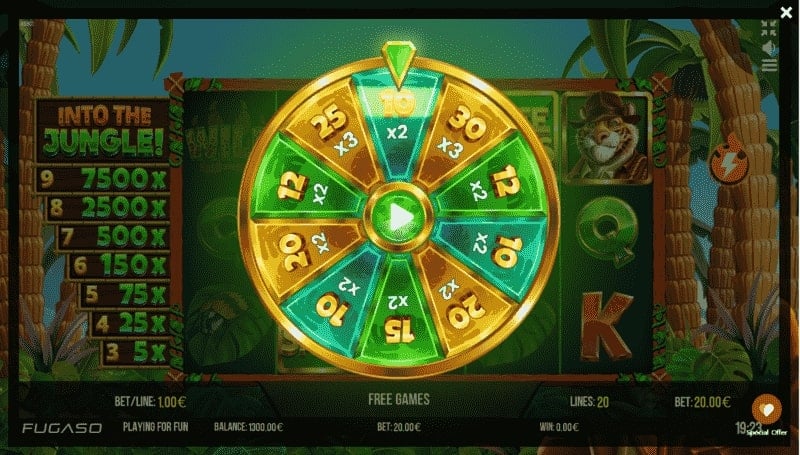 Into the Jungle Slot Free Spins Round